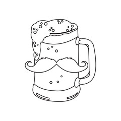 Hipster beer outline