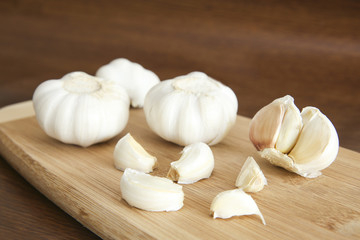 Fresh garlic. Healthy food spice.