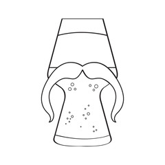 Hipster beer outline