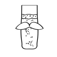 Hipster beer outline