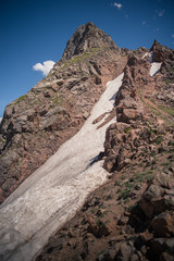 Close up view of Peak C in the Gore Range near Vail, Colorado. 