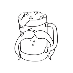 Hipster beer outline
