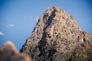 Close up view of Peak C in the Gore Range near Vail, Colorado. 