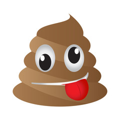 Crazy poop emoji
