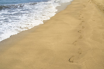 Fototapeta na wymiar Beach Sea Footprint