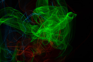 Abstract multicolored smoke. Soft texture of waves of various colors