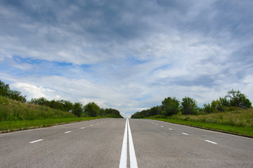 Fototapeta premium Deserted country asphalt highway