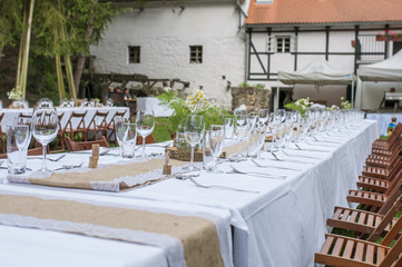 Wedding table in nature