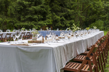 Wedding table in nature