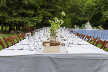 Wedding table in nature