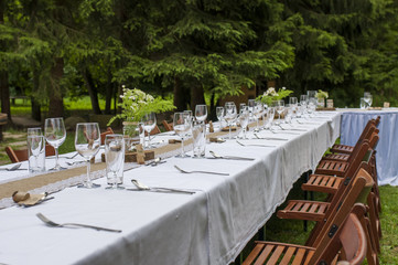 Wedding table in nature