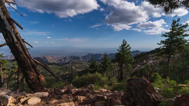 Time lapse video taken on Mt.Lemmon, Arizona. Cloud and shadow movement over the Tucson valley is shown. 