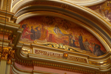 Ceiling frescoes of the life of St Francis Assisi