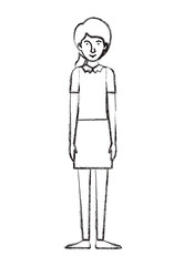 beautiful and young woman character vector illustration design