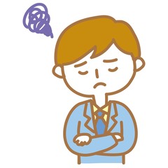 落ちこんでいるビジネスマン