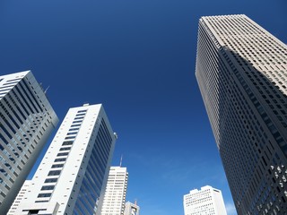 Tokyo, Japan-June 30, 2018:There was a water treatment plant on the west of Shinjuku station. After relocation of the plant in 1965, many skyscrapers have started to be built.
