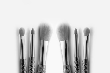 Make up brushes in white background