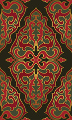 Red and green pattern.