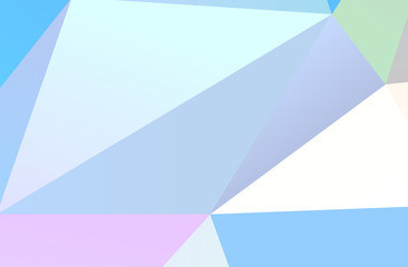The combination of colored geometric shapes. Minimal design. Light Pink, Blue color 