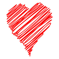 vector heart of strokes