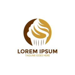 unique bakery logo template. cake
