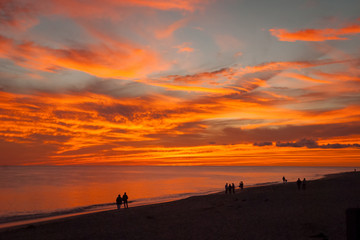 Fototapeta na wymiar Sunset at Madaket beach, Nantucket