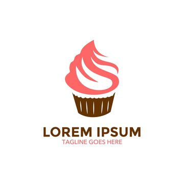 unique bakery logo template. cake