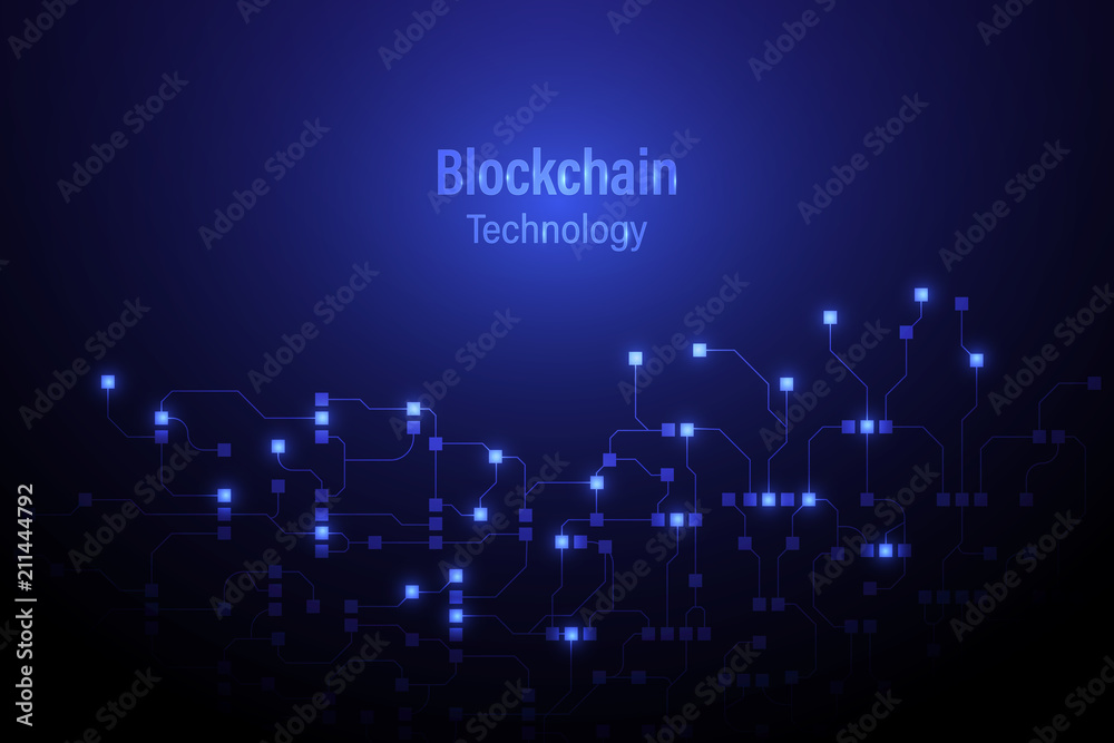 Poster abstract circuit networking blockchain concept background