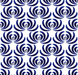 ceramic flower blue pattern