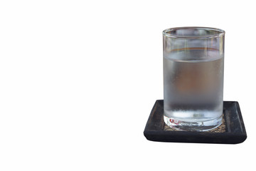 a glass of cold water isolated on white background ( with clipping path )