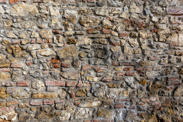 Brick and stone wall detail