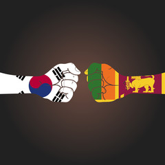 Conflict between countries: South Korea vs Sri Lanka