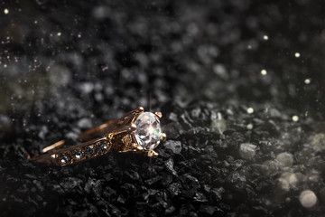 Ring with crystals