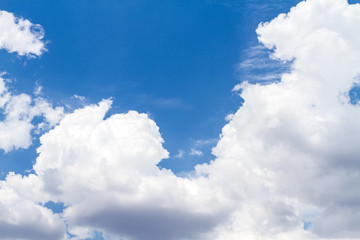 Blue sky and big cloud background