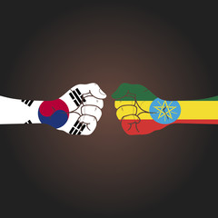 Conflict between countries: South Korea vs Ethiopia