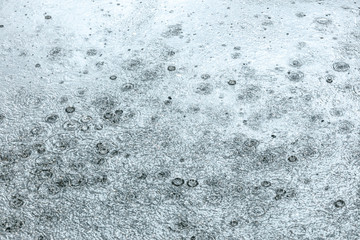 raindrops on asphalt road during heavy rain. rain drops  background