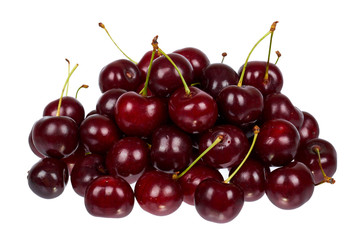 Sweet ripe cherry isolated on white background