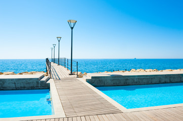 Beautiful sea promenade in Limassol, Cyprus