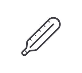 Thermometer Line Icon. Editable Stroke.