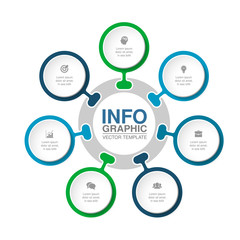 Fototapeta premium Vector infographic template for diagram, graph, presentation, chart, business concept with 7 options.
