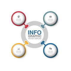 Vector infographic template for diagram, graph, presentation, chart, business concept with 4 options.