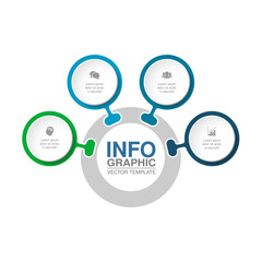 Vector infographic template for diagram, graph, presentation, chart, business concept with 4 options.