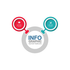 Vector infographic template for diagram, graph, presentation, chart, business concept with 2 options.