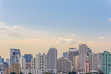Fototapeta na wymiar Cityscape with building in city of Bangkok
