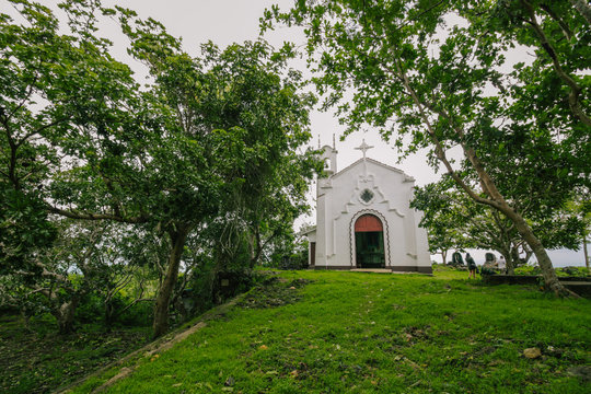 Church in the middle of the forest in Guimaras Island, Philippines