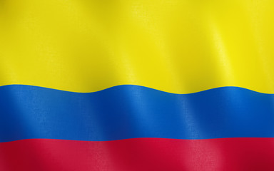 3D Flag of colombia.