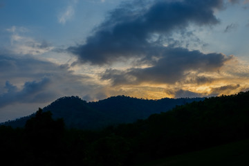 sunlight over mountain