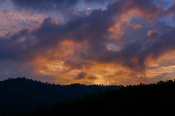 sunlight over mountain