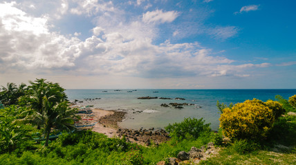 Top view overlooking the island below