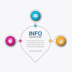 Vector infographic template for diagram, graph, presentation, chart, business concept with 3 options.